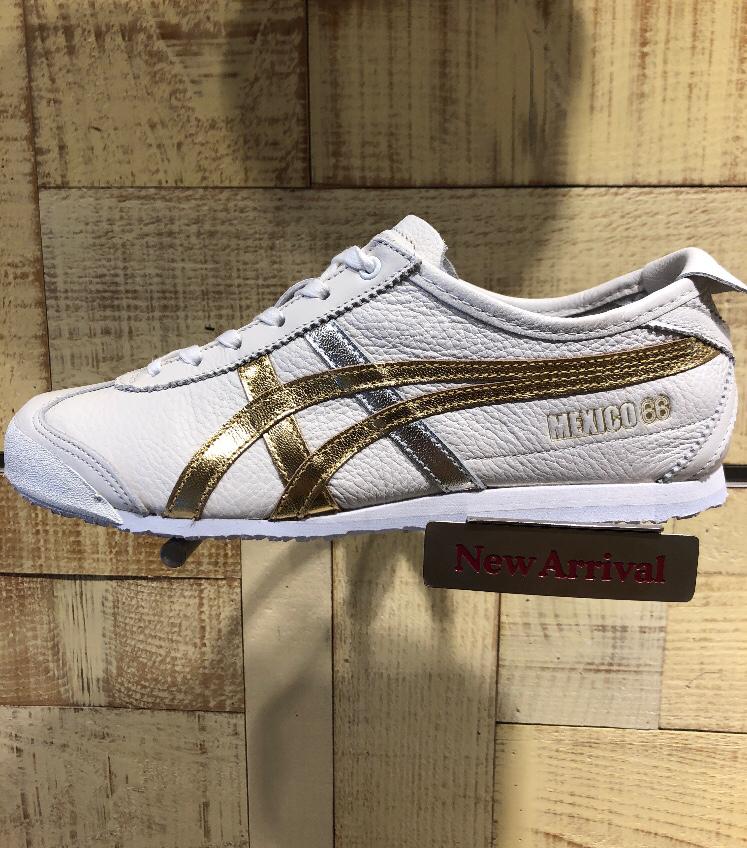 onitsuka white and gold