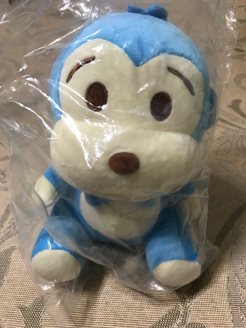 blue monkey plush toy