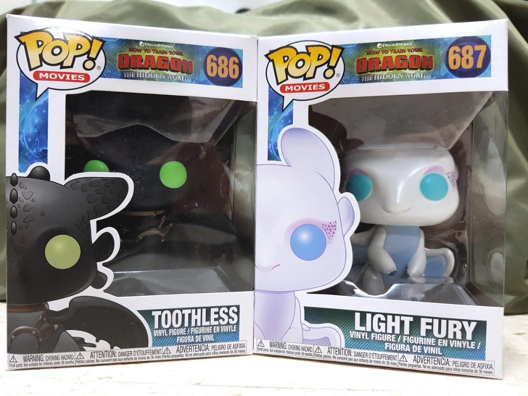 toothless and light fury pop