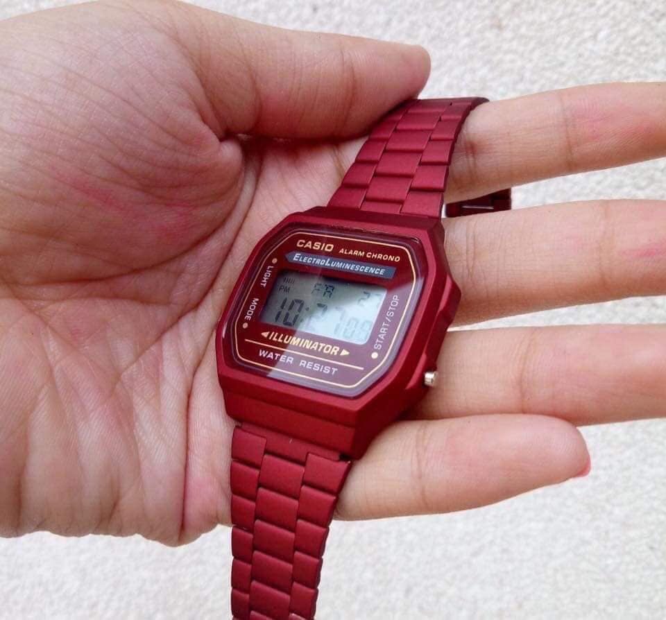 casio vintage red