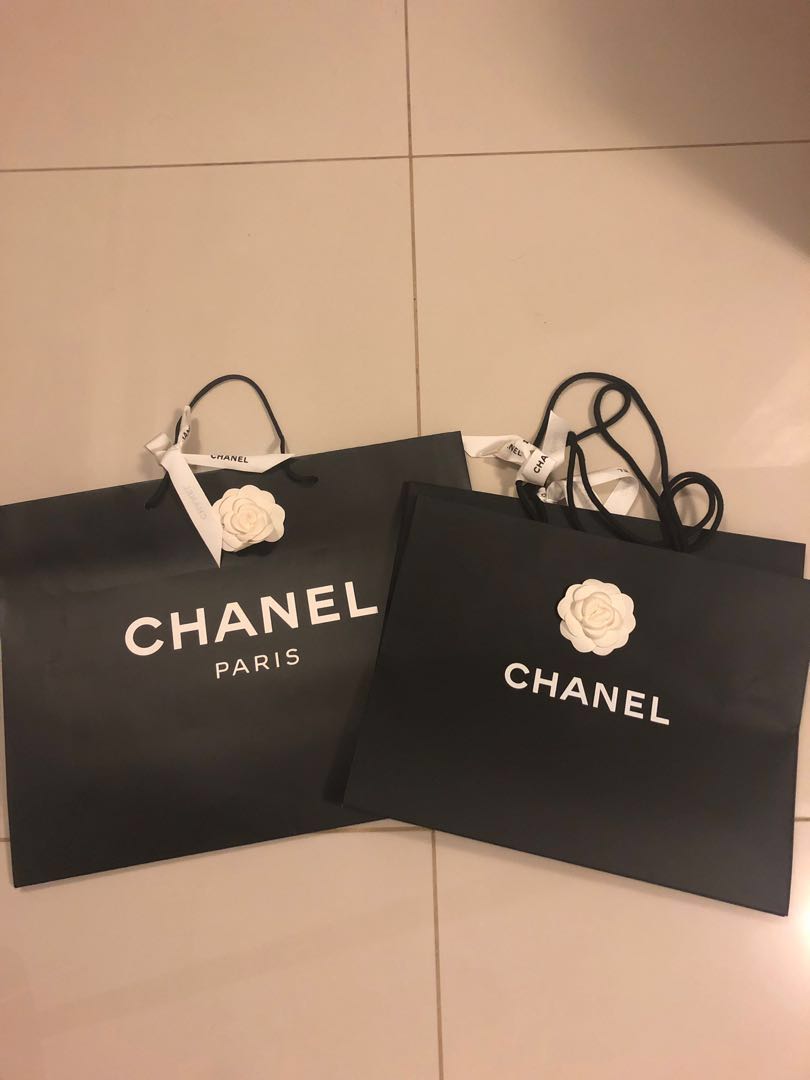 Chanel paper bag, Luxury, Bags & Wallets on Carousell