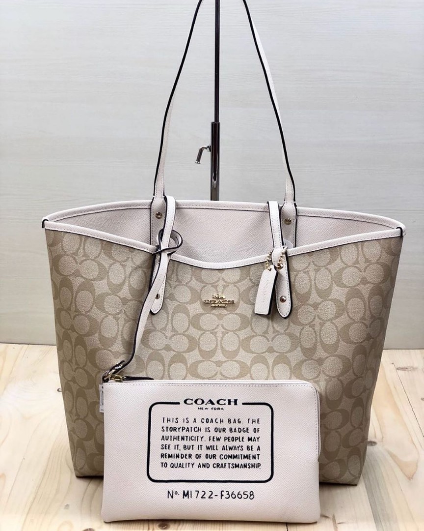 Coach reversible tote size hot sale