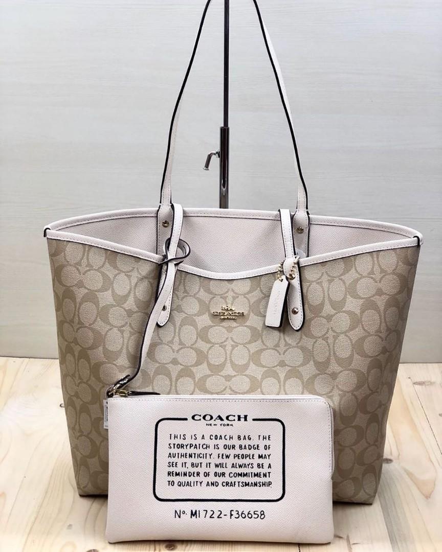 Coach reversible tote dimensions hotsell