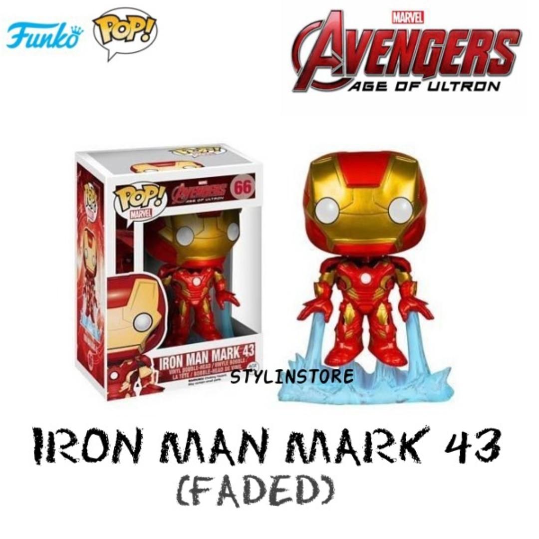 Funko Pop Age Of Ultron Iron Man Mark 43 Faded Toys Games Toys On Carousell