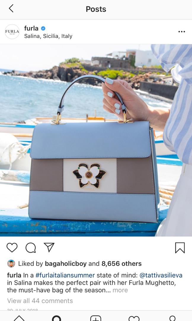 Furla Mughetto Medium Blue Bag