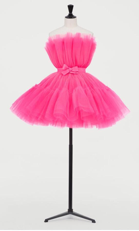Giambattista Valli X H M Neon Pink Tulle Lace Dress Luxury Apparel Women S On Carousell