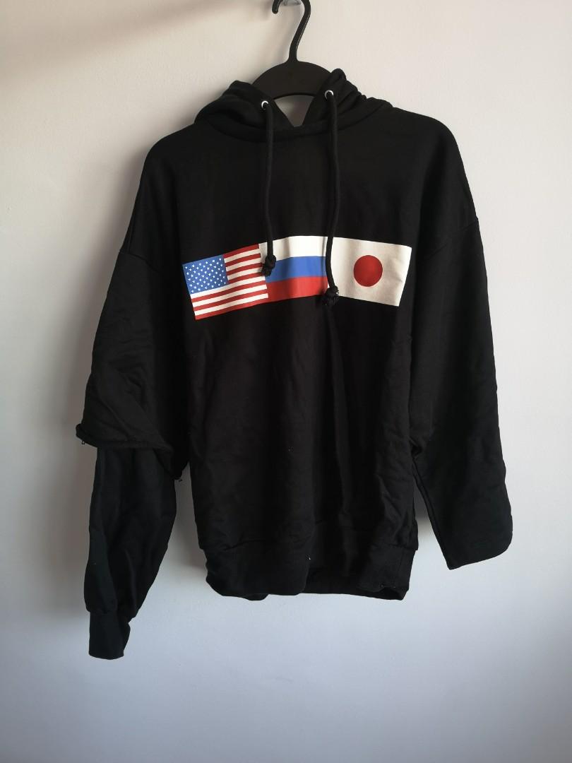 Gosha double sleeve flag hoodie new arrivals
