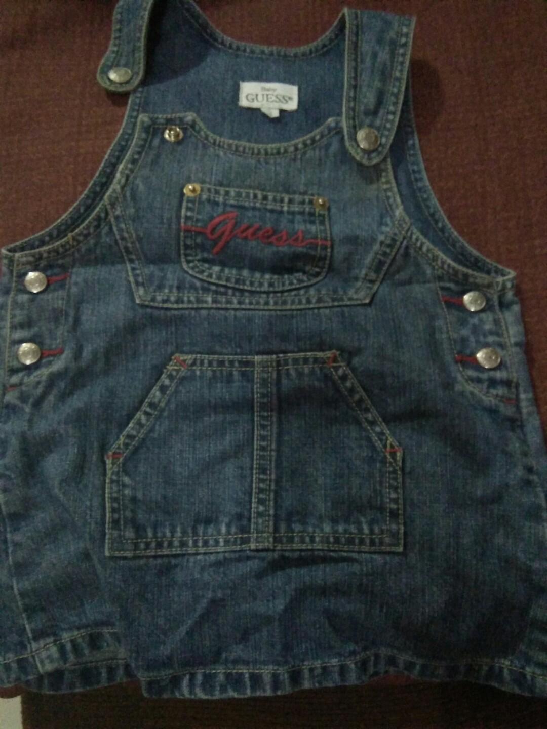 Guess jumper denim dress (Category: Babies & Kids Fashion) located in Manila. Submitted by chella_jasmin (Listing ID 231930941, Image 1). Description: Please manage your expectations in buying second hand products.