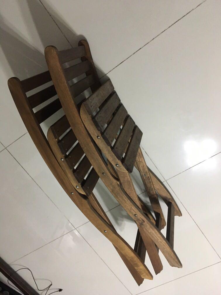 Ikea Applaro Outdoor Chairs Folding x2, Furniture & Home Living