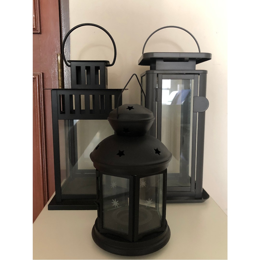 Ikea Candle Holder Candle Lantern 3 Piece Set Furniture Home