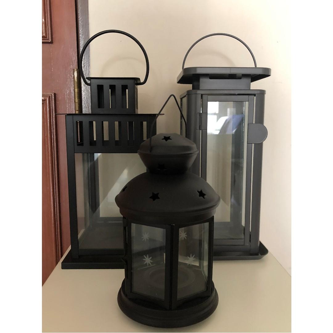 Ikea Candle Holder Candle Lantern 3 Piece Set Furniture Home Decor Others On Carousell