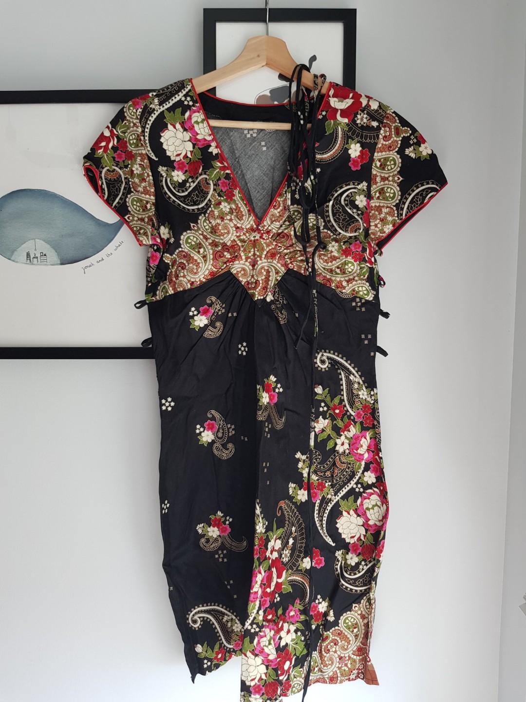 Japanese Style Batik Dress Women S Fashion Clothes Dresses