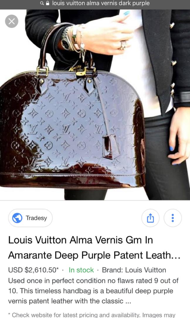 Louis Vuitton Alma Vernis GM Amarante