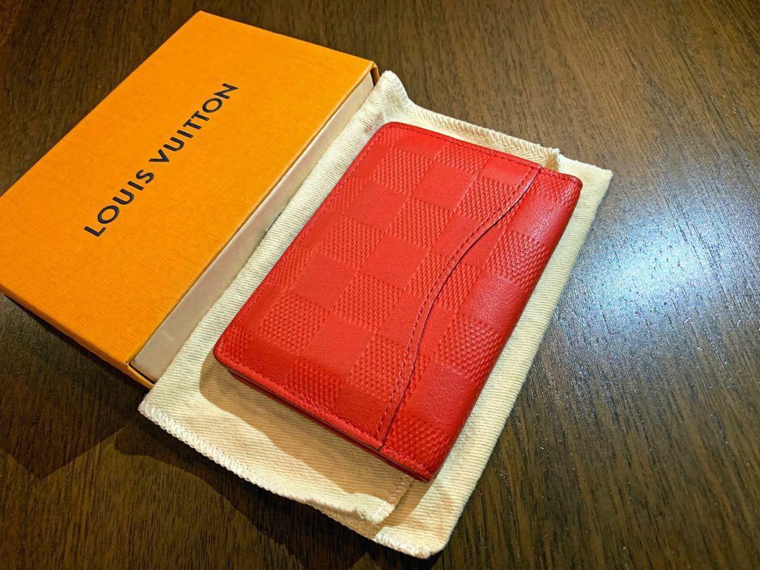 LOUIS VUITTON Neon Damier Infini Pocket Organizer Orange 863774
