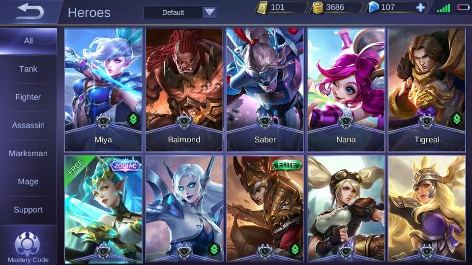 Mobile Legend Zodiac Skin Account Toys Games Video Gaming Video Games On Carousell