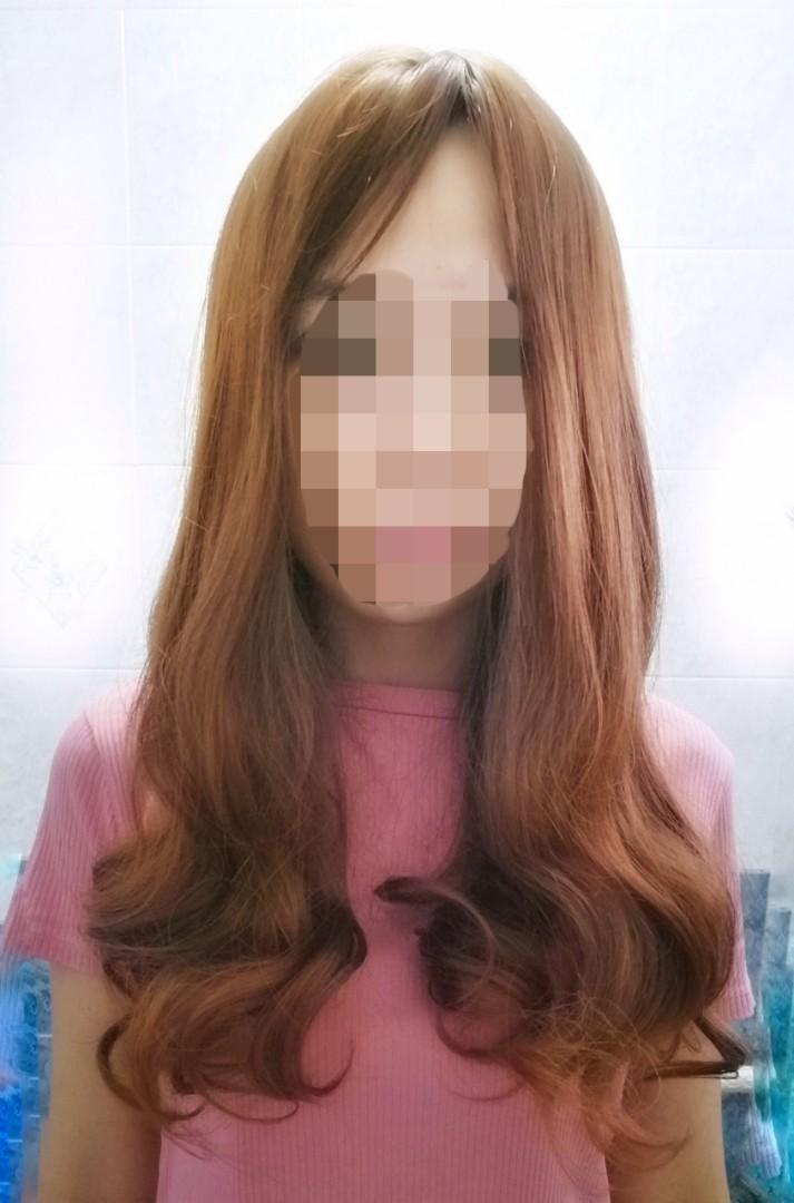 Natural Long Soft Curl Honey Brown Hair Wig Women S Fashion