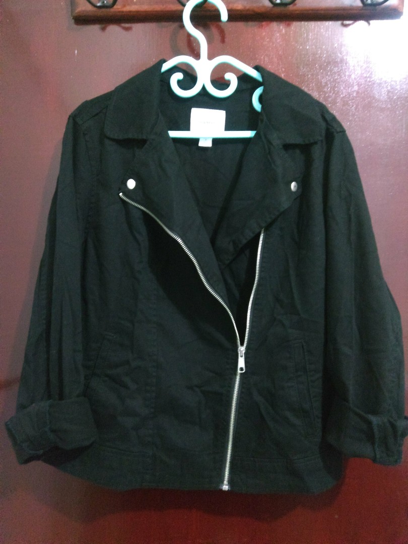 Twill moto jacket old deals navy