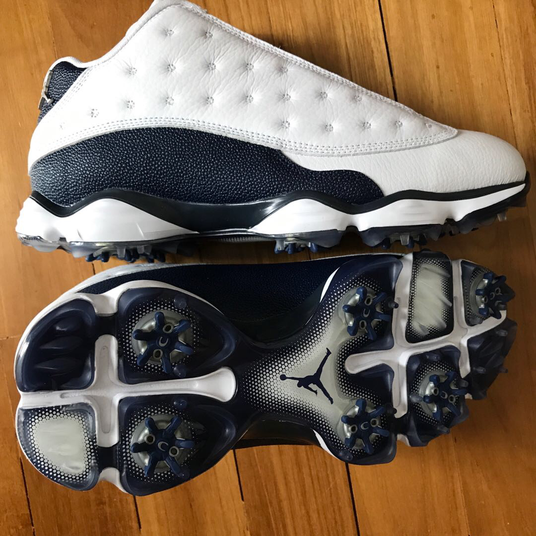 Jordan 13 retro 2025 golf white navy blue