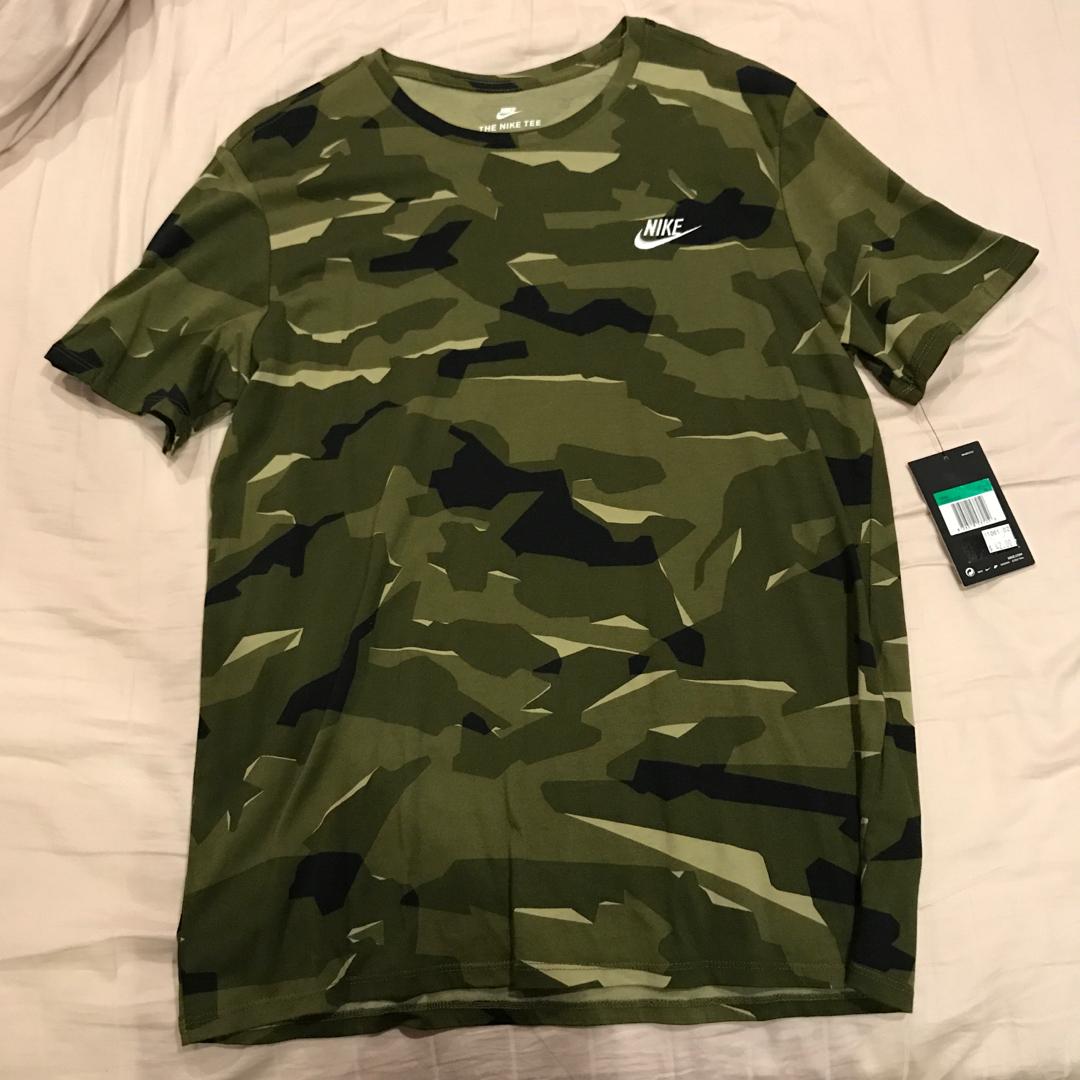 Nike camo T-shirts, Men's Fashion, Clothes, Tops on Carousell