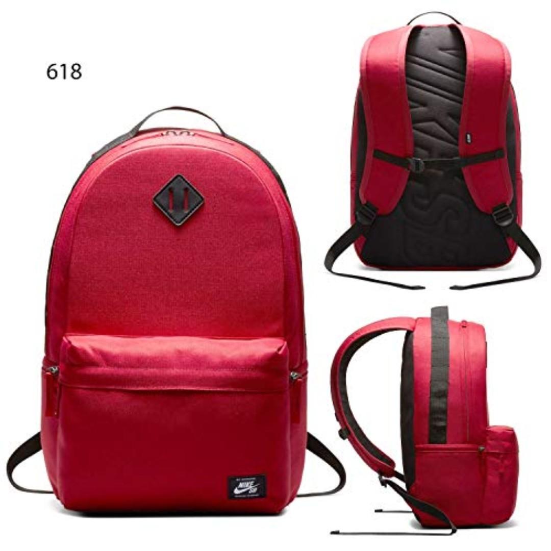 Nike SB Icon backpack BA5727 Unisex Backpack - RED/ Black (Category: Backpacks) located in Davao. Submitted by barato2017 (Listing ID 231934184, Image 2). Description: item condition: Brand new with tag Men's unisex Other sports / day pack rucksacks A large main compartment is most suitable to carry a gear from a school to the park. With a strap designed based on physical structure, I can move comfortably. ●The body: Polyester 100% / lining: 100%