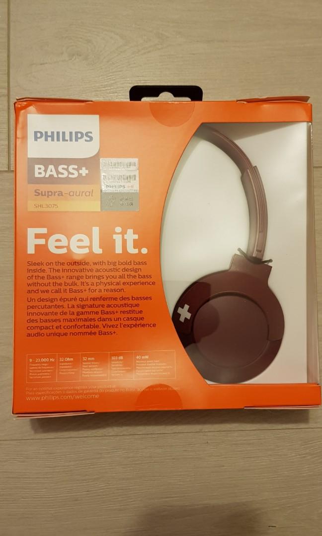 Philips bass+ supraaural shl3075 deals
