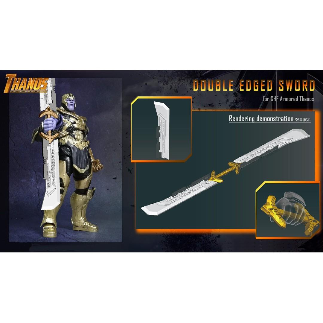 Po S H Figuarts Shf Figuarts Thanos Double Edged Sword Left Hand Without Infinity Gauntlet Hobbies Toys Toys Games On Carousell