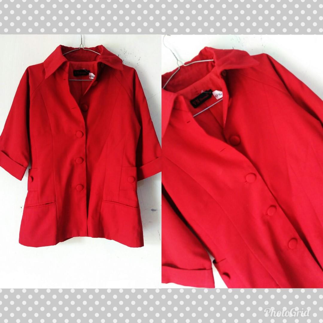 Red blazer sale clearance