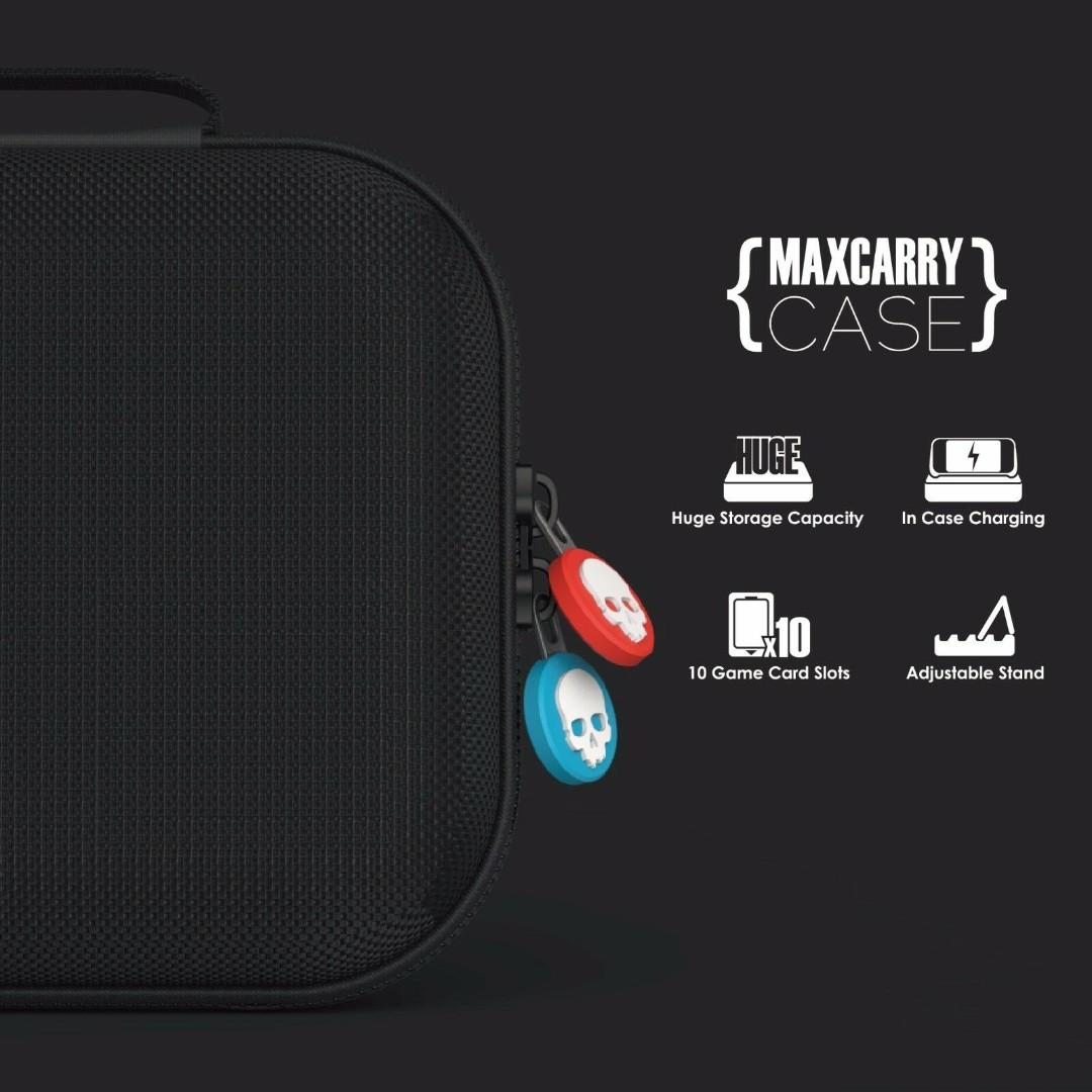 Skull & Co Maxcarry Case Carrying Case for Nintendo Switch and Switch OLED Fits All Gripcase Models (Category: Cases & Covers) located in Manila. Submitted by techsmartph (Listing ID 232078624, Image 2). Description: • The GripCase and Maxcarry Case can be the ultimate solution for your NINTENDO SWITCH. • A Huge Storage Space can be used to store power bank, AC adaptor (two pins), USB cable, earphone, game cards, joy-con grips and even 3DS XL. • 