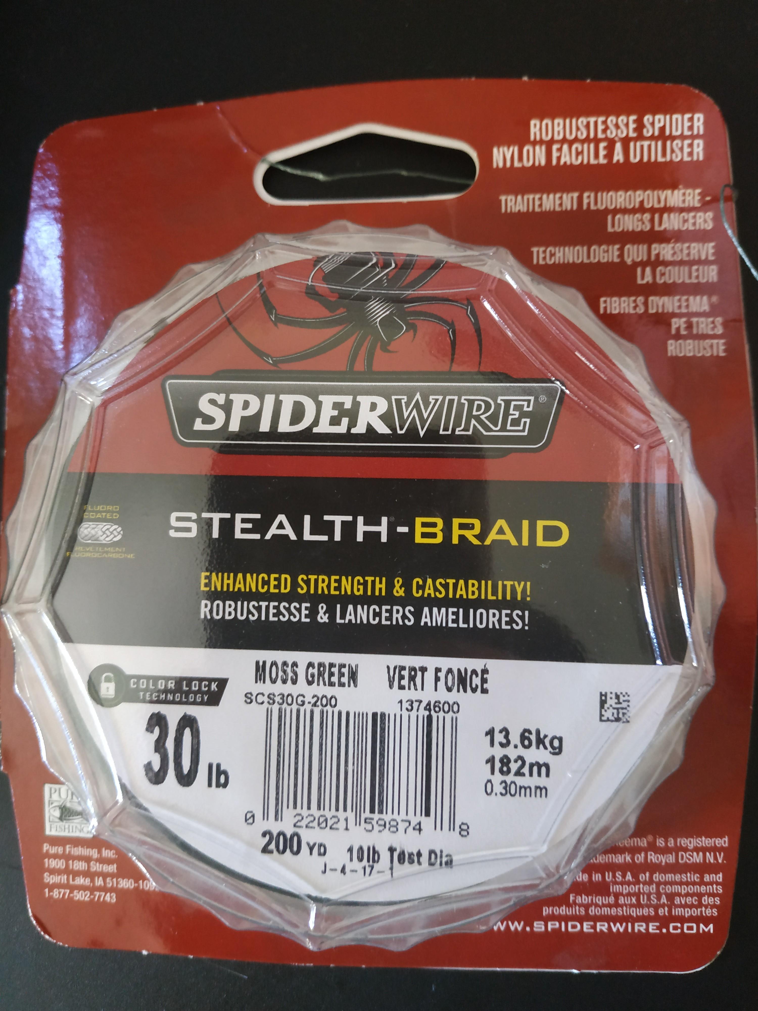 SpiderWire 30lb Braided fishing line 200yd, Sports Equipment, Fishing on  Carousell