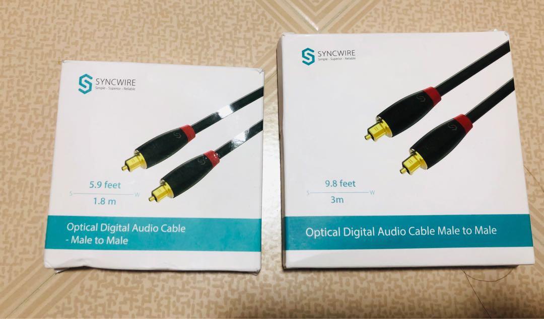 Syncwire Digital Optical Audio Cable Male to Male SW-DO069 Gold Plated  Shielded