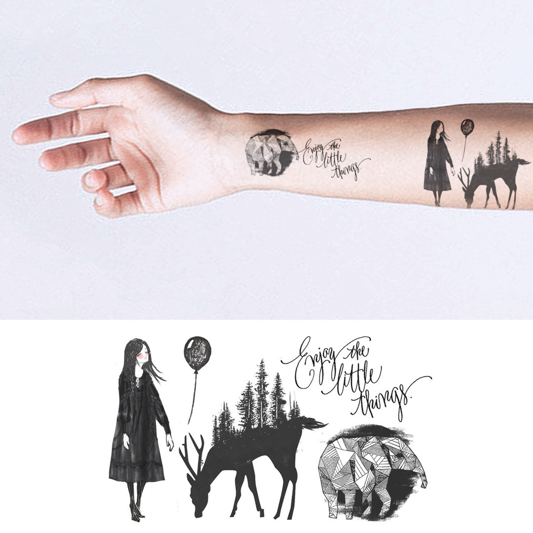 Temporary Tattoo Enjoy The Little Things Women S Fashion