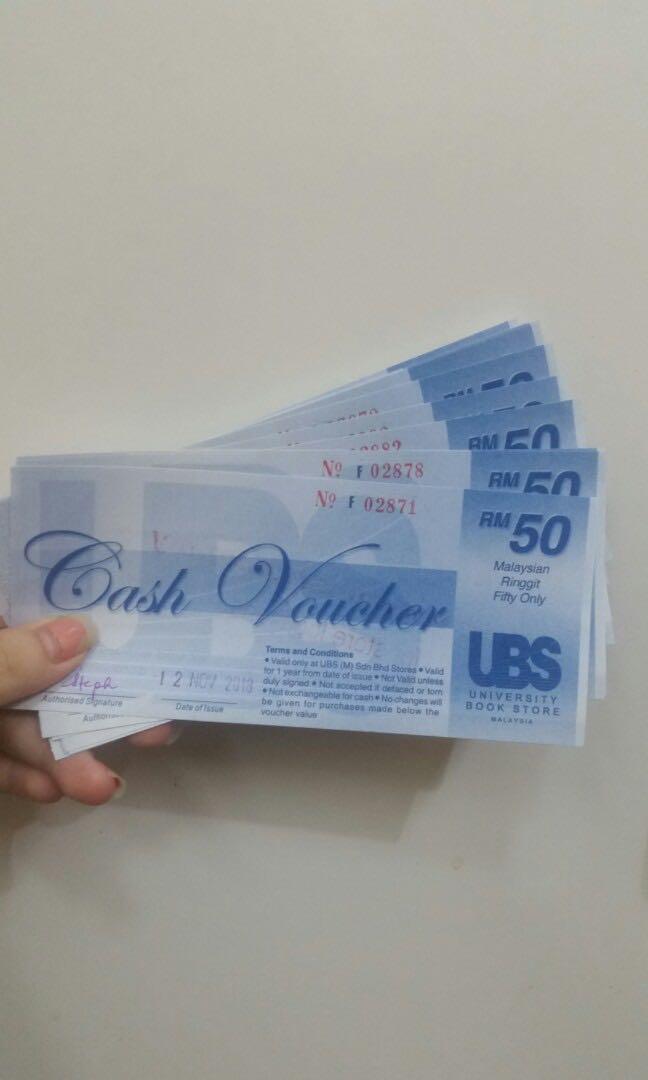 University Book Store Malaysia Rm 50 Voucher X13pcs Tickets Vouchers Gift Cards Vouchers On Carousell