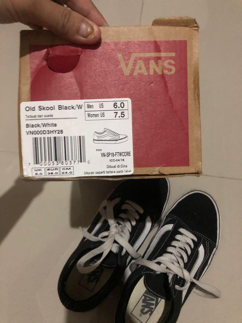 vans old skool black 38 5