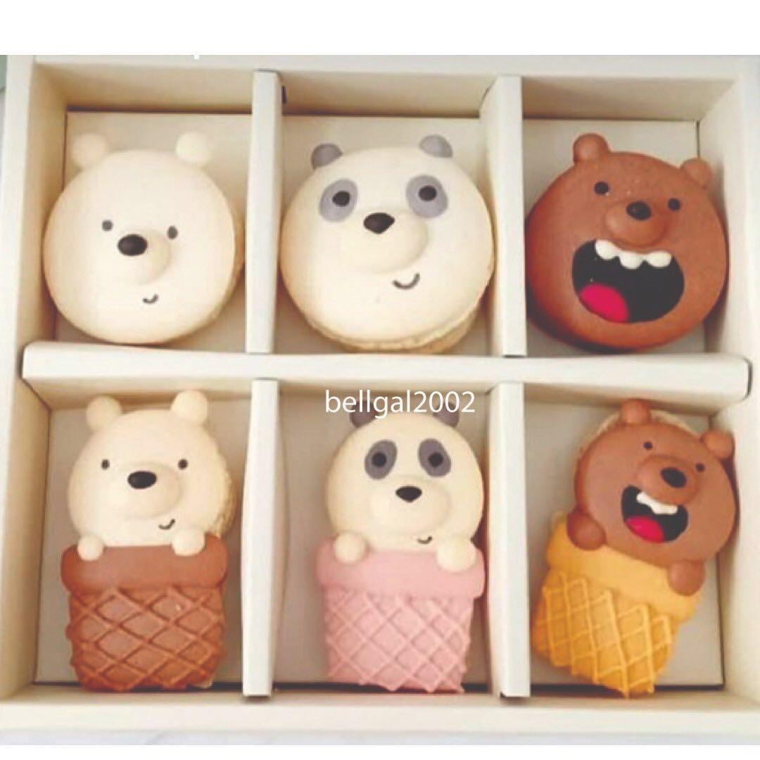 We Bare Bear Macaron Food Drinks Baked Goods On Carousell