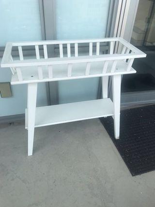 Flower Pots and White Stand