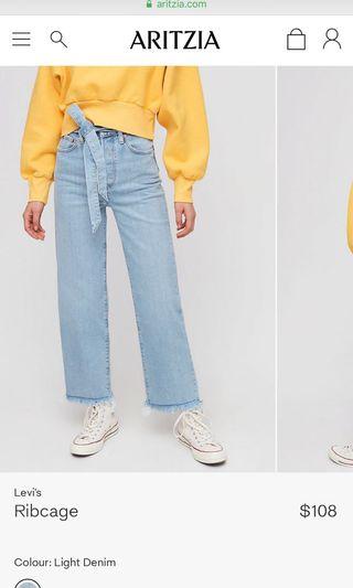 Aritzia Levi Rib cage jeans