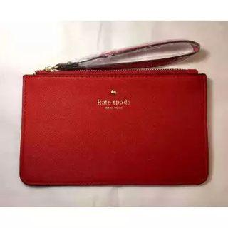 Red wristlet clutch