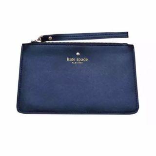 Dark blue wristlet clutch