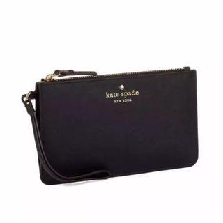 New black wristlet clutch