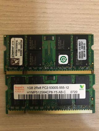 Laptop Ram 1 x 1Gb