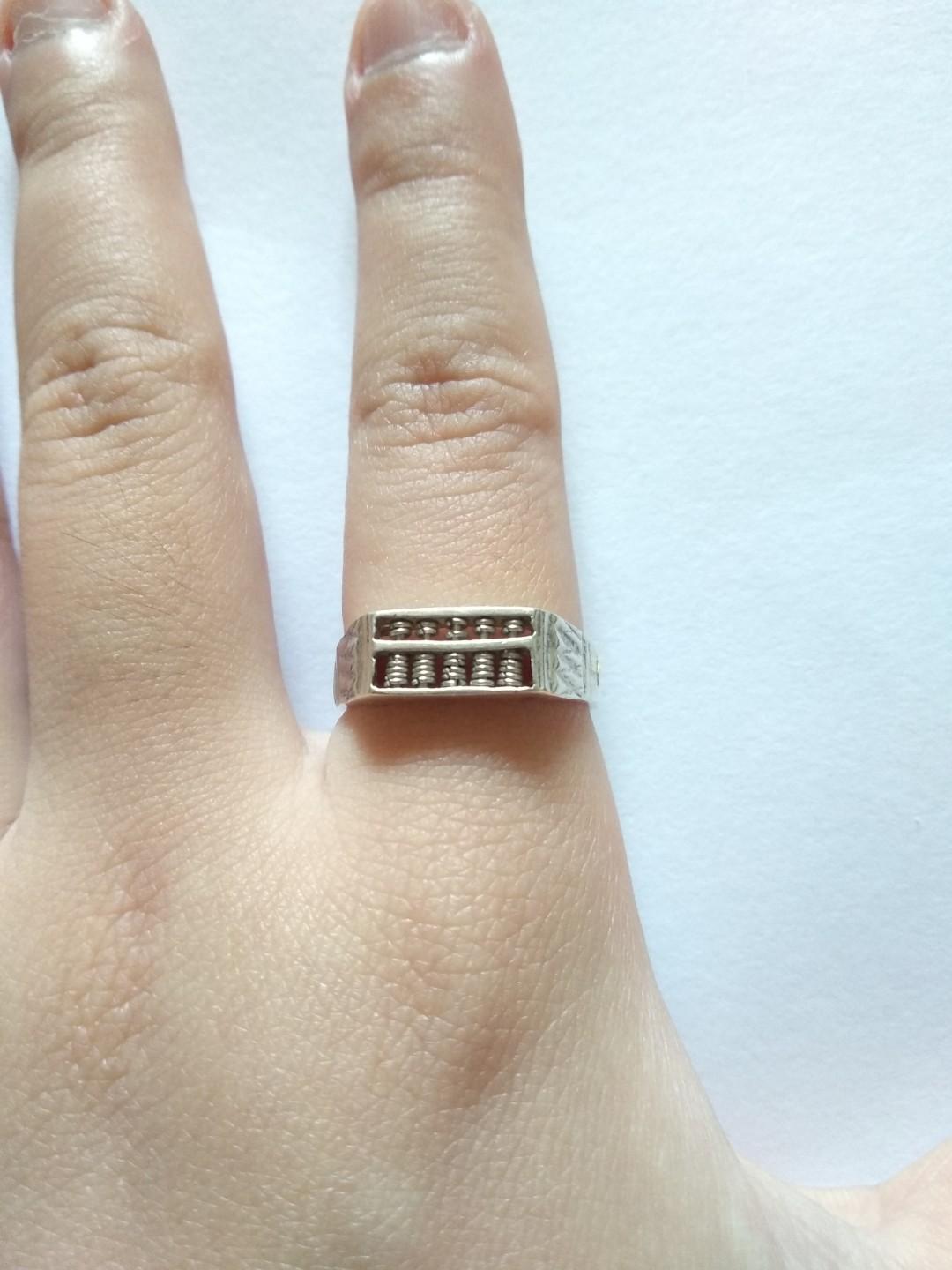 Abacus ring silver deals