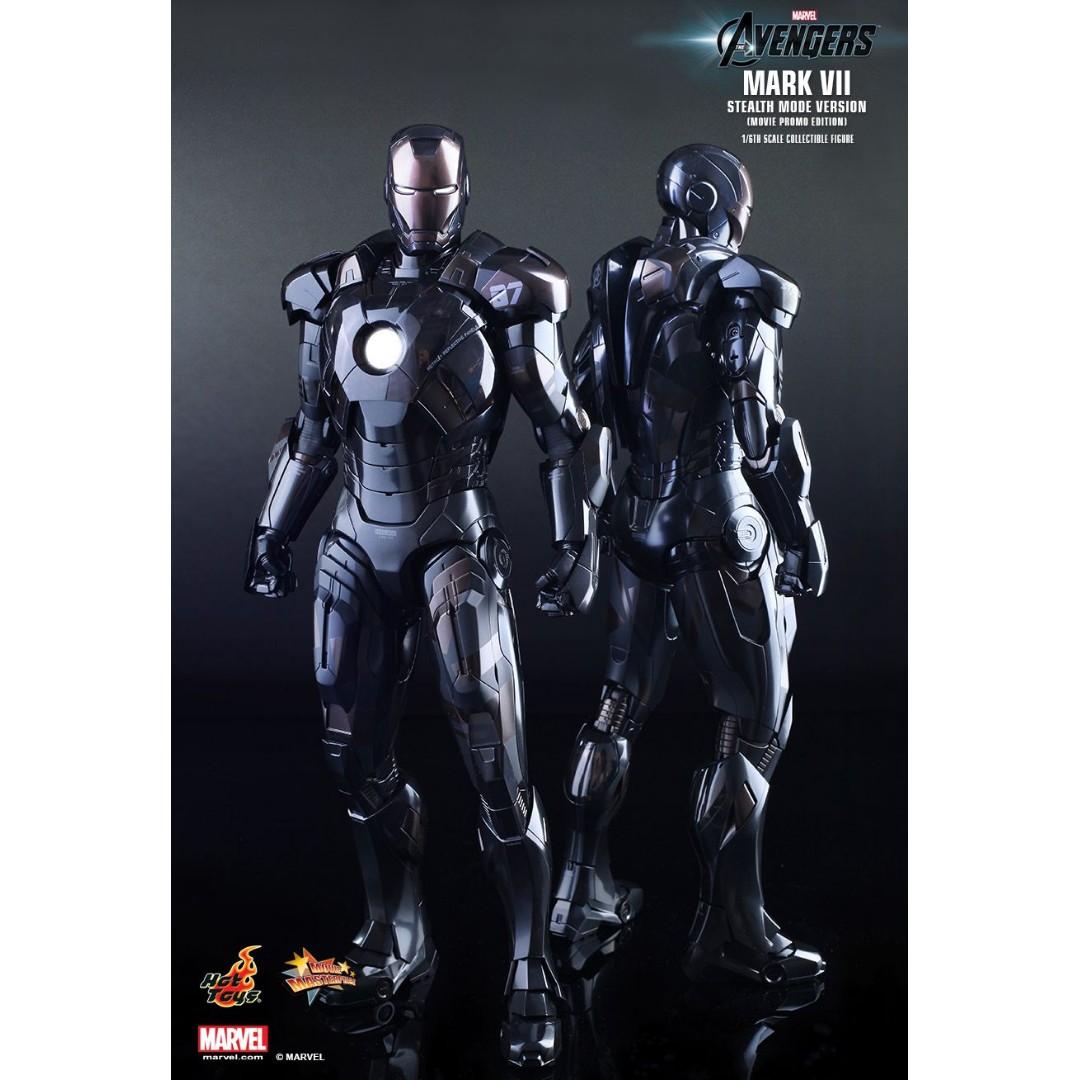 全新只在門市開盒檢查Hottoys MMS282 The Avengers Mark VII Mark 7 Stealth Mode 黑七Hot  Toys Ironman Iron Man 鐵甲奇俠, 興趣及遊戲, 玩具& 遊戲類