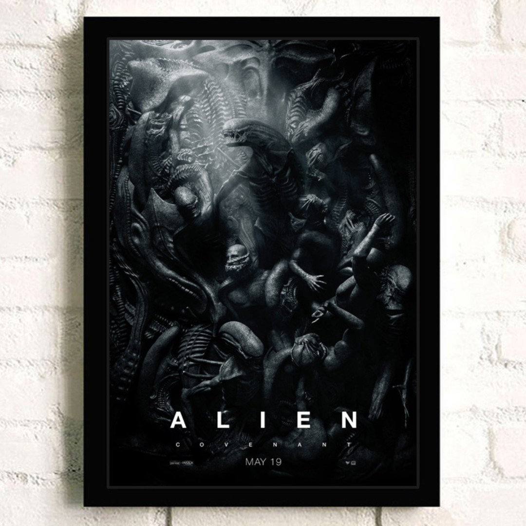 Alien Covenant Poster With Black Frame Design Craft Art Prints On Carousell