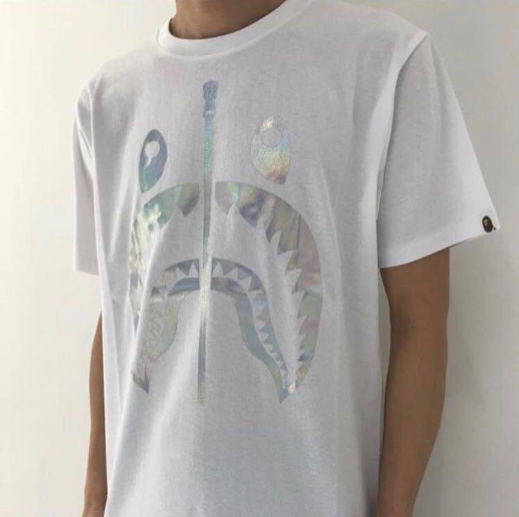 Bape hologram shark online tee