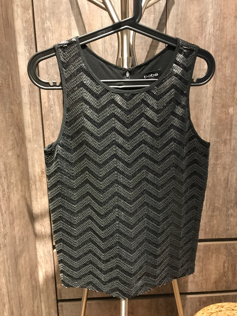 bebe sequin top