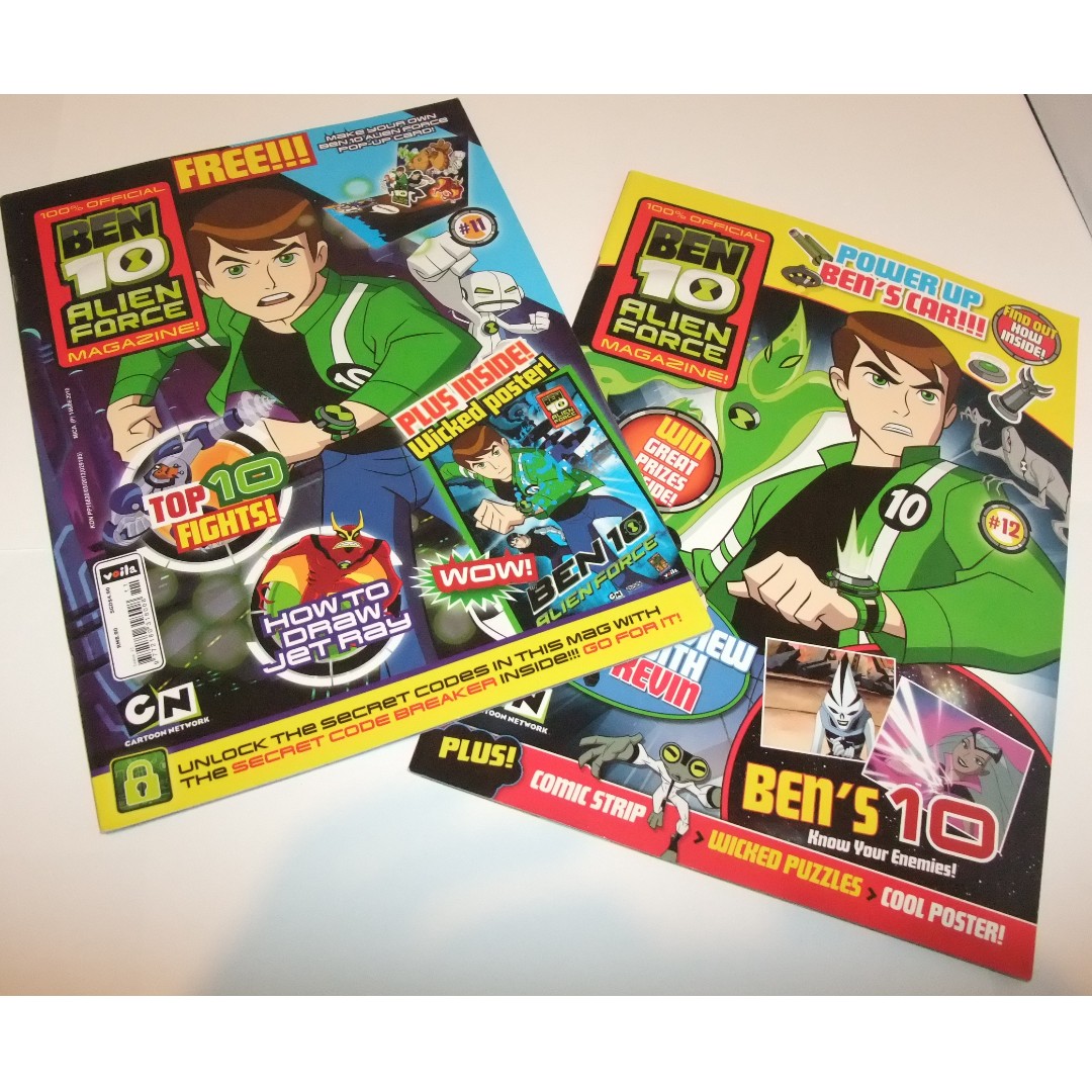 BEN 10 ALIEN FORCE MAGAZINE COLLECTION ~~ 14 Copies Full of fun and ...