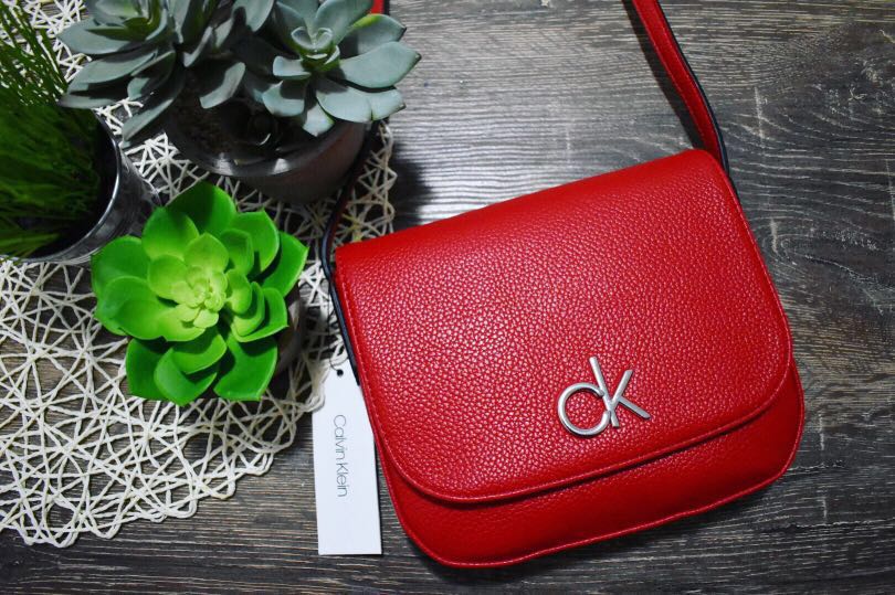 calvin klein red crossbody bag