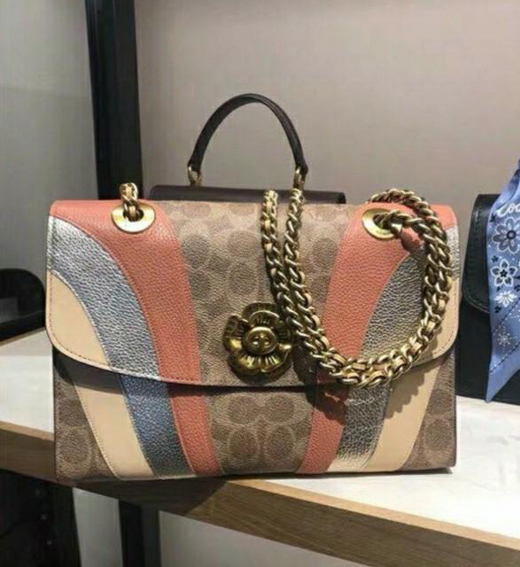 COACH 69526 PARKER in SIGNATURE with WAVE PATCHWORK