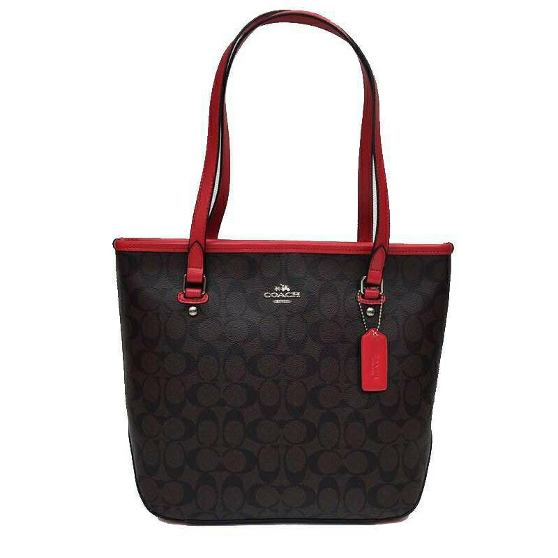 COACH F58294 ZIP TOP TOTE in SIGNATURE Women s Fashion Bags Wallets Purses Pouches on Carousell