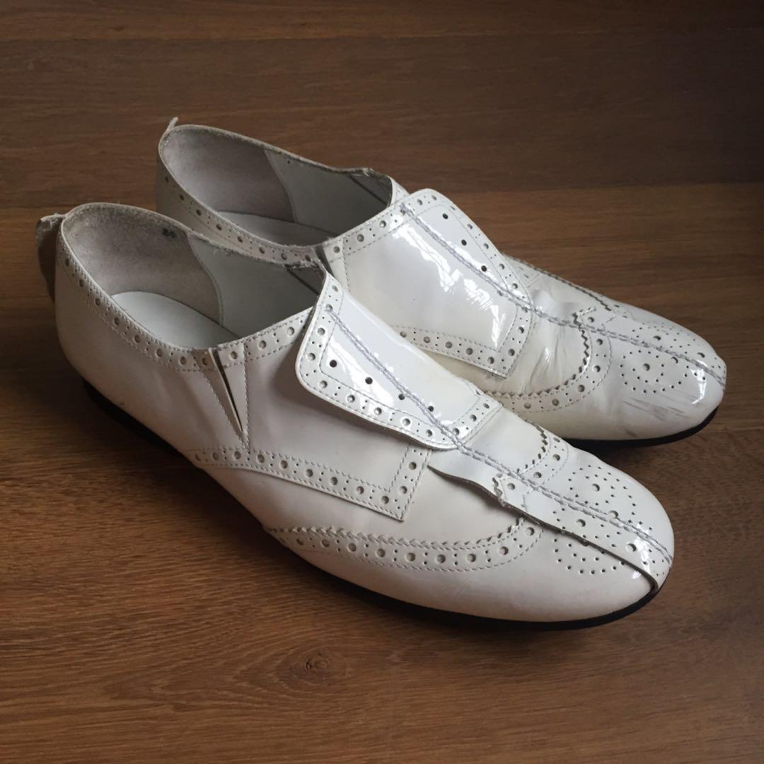COMME des GARCONS タオ コムデギャルソン 革靴 白 靴 ローファー/革靴